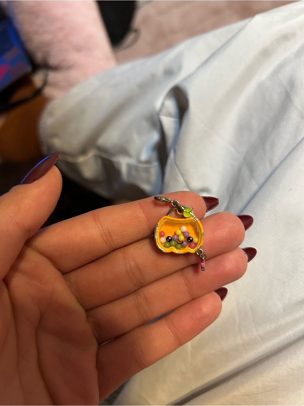 Cute Orange Pumpkin Charm Pendant